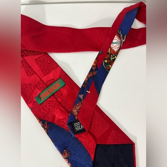 Tabasco Sauce Silk Necktie Mens Novelty Neck Tie Vintage 90s - Picture 3 of 6